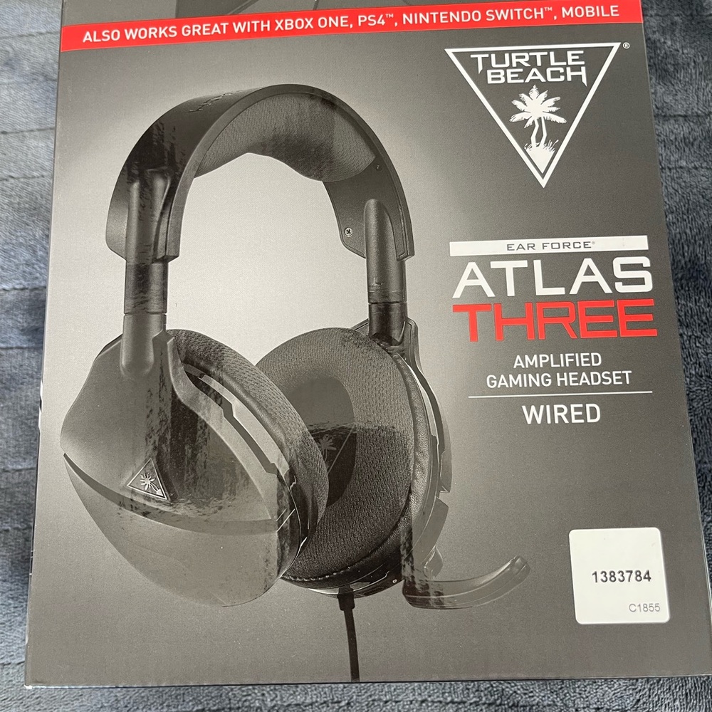 Turtle Beach Atlas Three Amplified Gaming Headset - Black